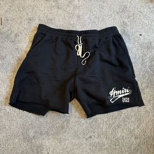 100% Authentic Amiri Black Cotton Shorts